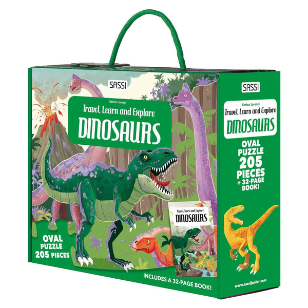 Travel learn explore puzzle and book set - Dinosaurs