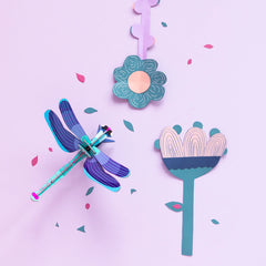 Studio Roof - Wall Art Butterflies - Sapphire dragonfly