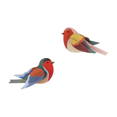 Studio Roof - Wall Art Garden Birds  - Robins