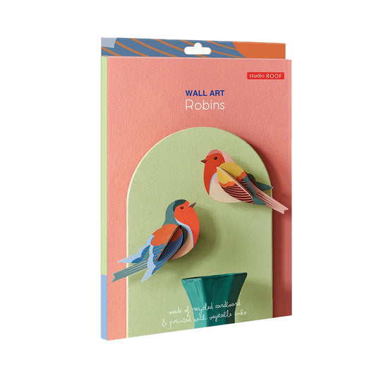Studio Roof - Wall Art Garden Birds  - Robins