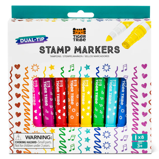 Dual tip stamp markers