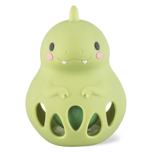 silicone rattle - dino