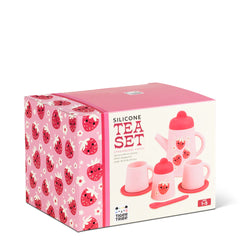 silicone tea set - strawberry patch