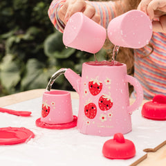 silicone tea set - strawberry patch
