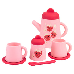 silicone tea set - strawberry patch