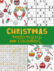 Christmas mixed puzzles and colouring