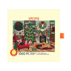 Werkshoppe 1000pc premium puzzle - Gold foil Festive family room