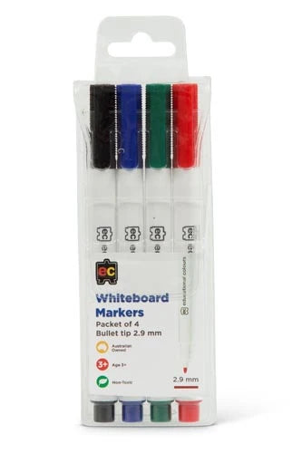 White board markers - packet of 4