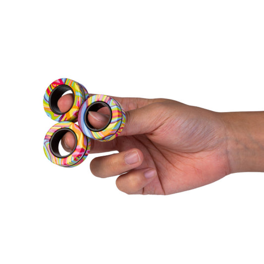 Magnetic fidget rings