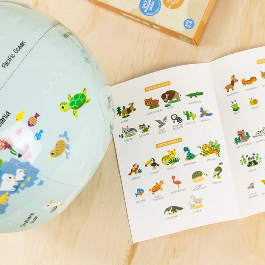 World Globe - Baby Animals - 30cm