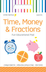 Little genius Vol 2  - small Activity pad- Time, Money & Fractions