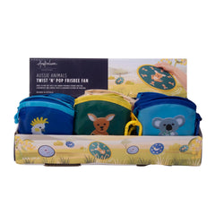 Aussie animals twist n pop frisbee fan