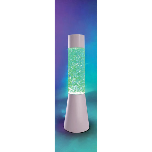 swirling glitter lamp