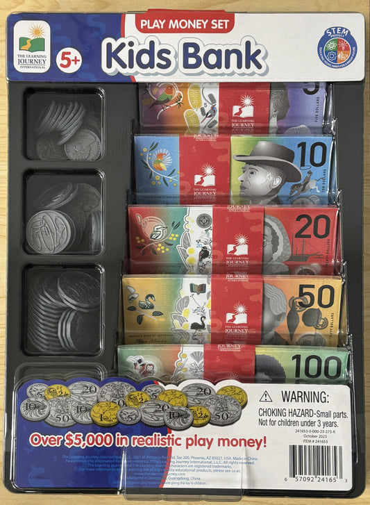 kids bank play money set