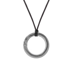 realm ring pendant sensory chew - silver