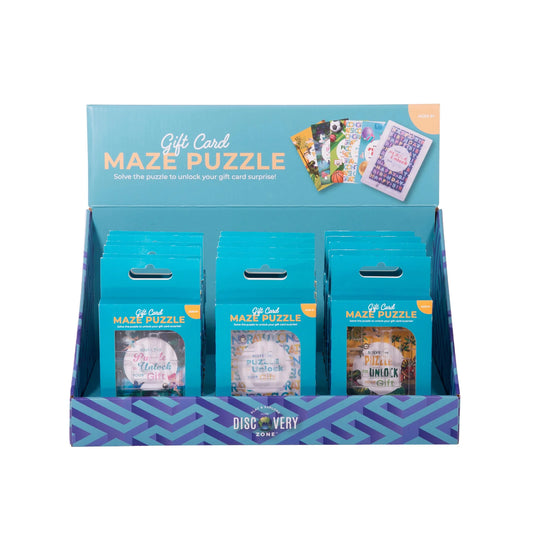 Gift card maze puzzle