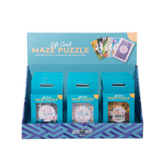 Gift card maze puzzle
