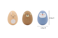 wooden animal egg shaker