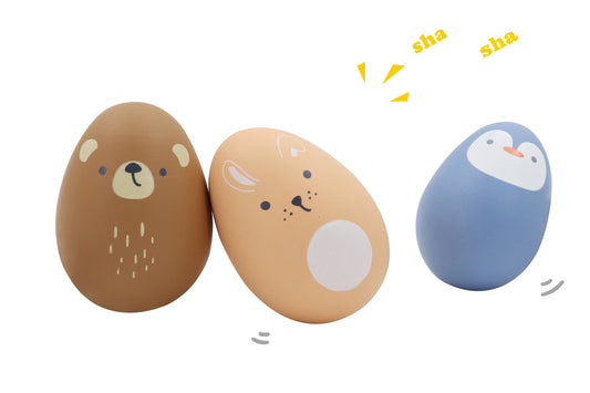 wooden animal egg shaker