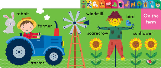 chunky tabbed board book - on the farm
