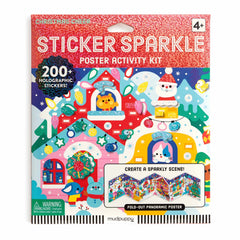 Mudpuppy - Christmas Cheer Sticker Sparkle Poster Activity Kit