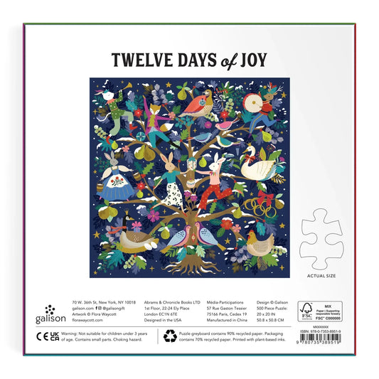 Twelve days of joy foil puzzle 500pc