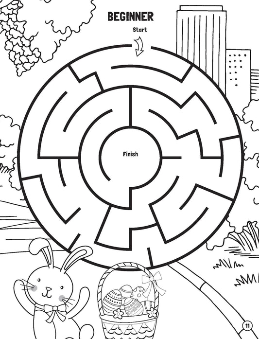 colouring & maze - easter fun