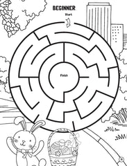 colouring & maze - easter fun