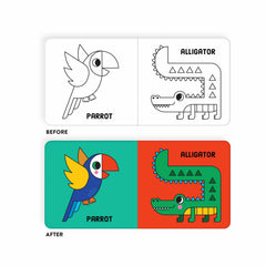 Animals of the World Colour Magic Book - 4pcs Set