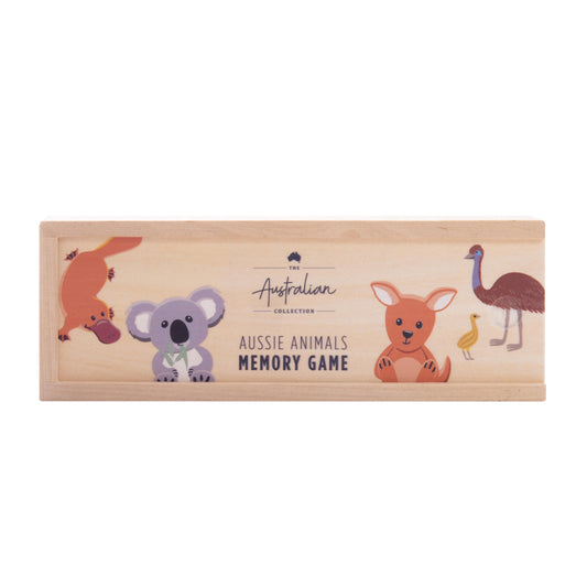 Aussie animals wooden memory game