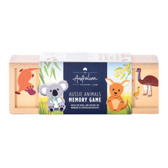 Aussie animals wooden memory game