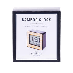 bamboo desk clock