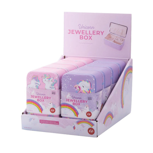 Unicorn jewellery box - 2 assorted