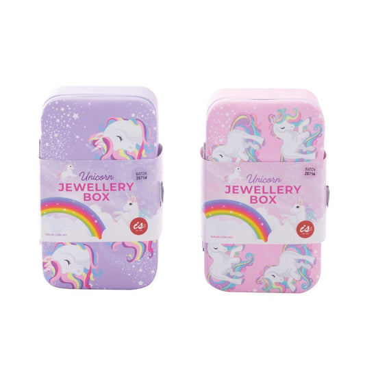 Unicorn jewellery box - 2 assorted