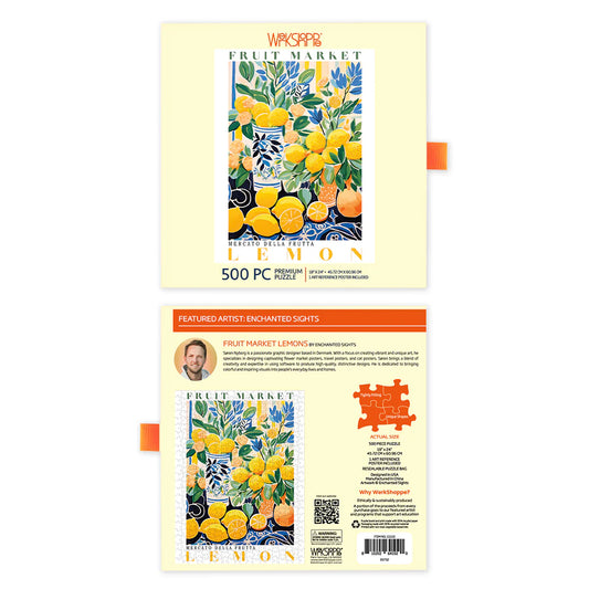 Werkshoppe 500pc premium puzzle - Fruit Market Lemons