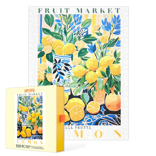 Werkshoppe 500pc premium puzzle - Fruit Market Lemons