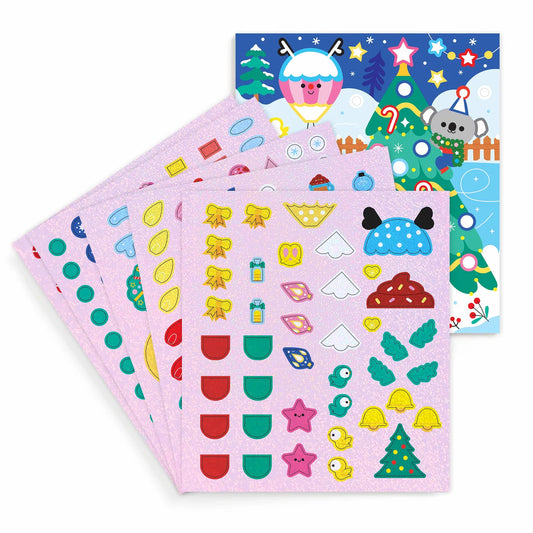 Mudpuppy - Christmas Cheer Sticker Sparkle Poster Activity Kit