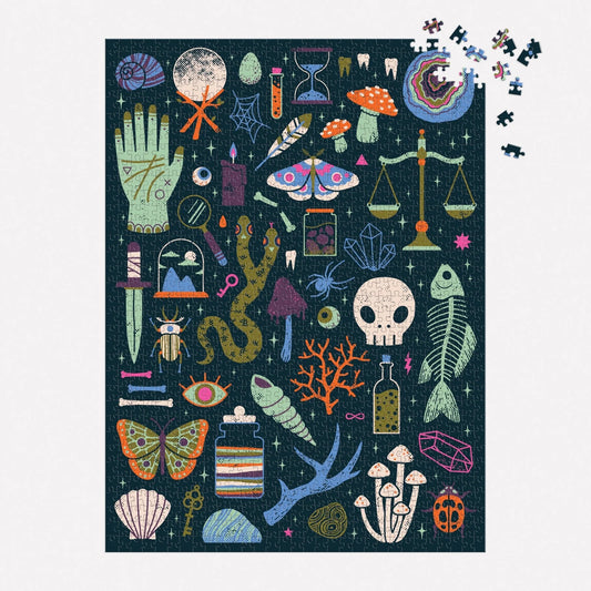 Occults and curious 1000 piece glow in the dark puzzle