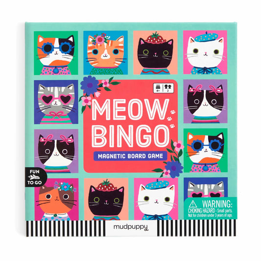 Meow Bingo magnetic board game