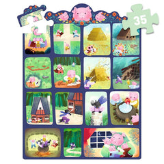 djeco story puzzle - three little pigs