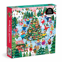 Mudpuppy - Winter Whirl Family Puzzle-500pc
