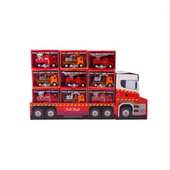 Discovery Zone - Pull Back Fire Trucks