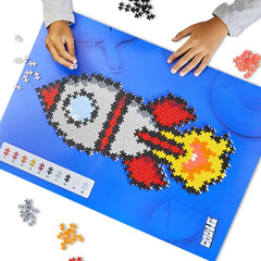 plus plus puzzle by number - rocket 500pc
