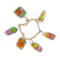 shrinkorama - charm bracelet kawaii drinks