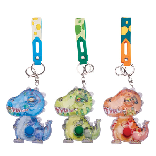 Water Filled Games Keychain - T-Rex