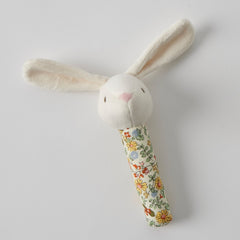 Floral bunny rattle