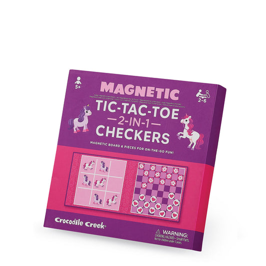 magnetic tic-tac-toe 2-in-1 checkers
