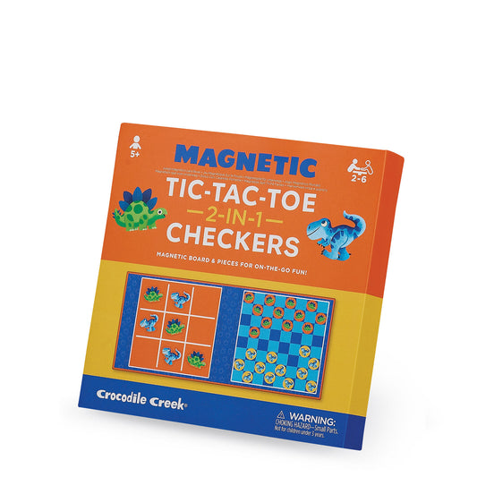 magnetic tic-tac-toe 2-in-1 checkers