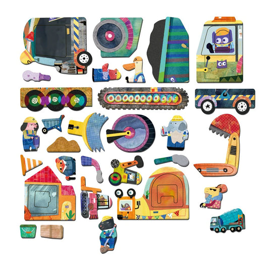 mierEdu Travel magnetic box - Trucks