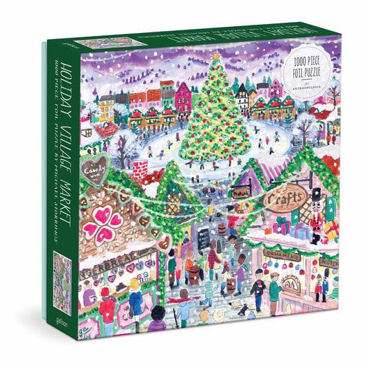 Galison - Storrings Holiday Village Market Foil Puzzle - 1000pc